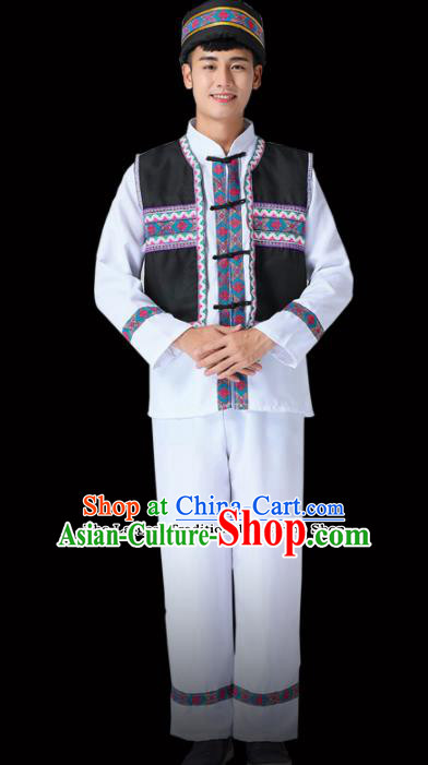 Chinese Traditional Miao Minority Folk Dance Clothing Ethnic Dance Costumes for Men