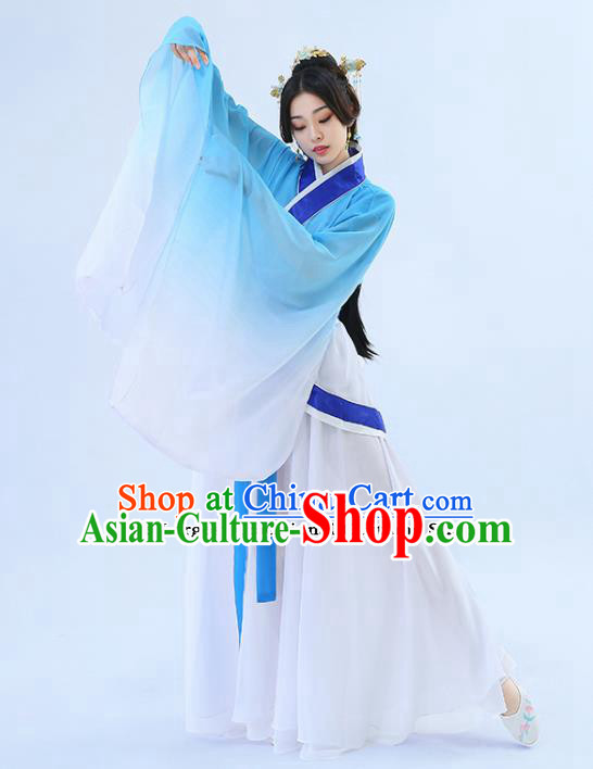 Traditional Chinese Han Dynasty Palace Maidservant Hanfu Dress Ancient Drama Princess Peri Costumes for Women