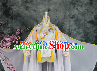 Traditional Chinese Embroidered Costumes Ancient Swordsman Hanfu Clothing for Men