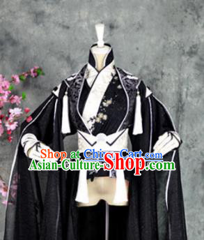 Traditional Chinese Cosplay Childe Embroidered Costumes Ancient Swordsman Hanfu Clothing for Men