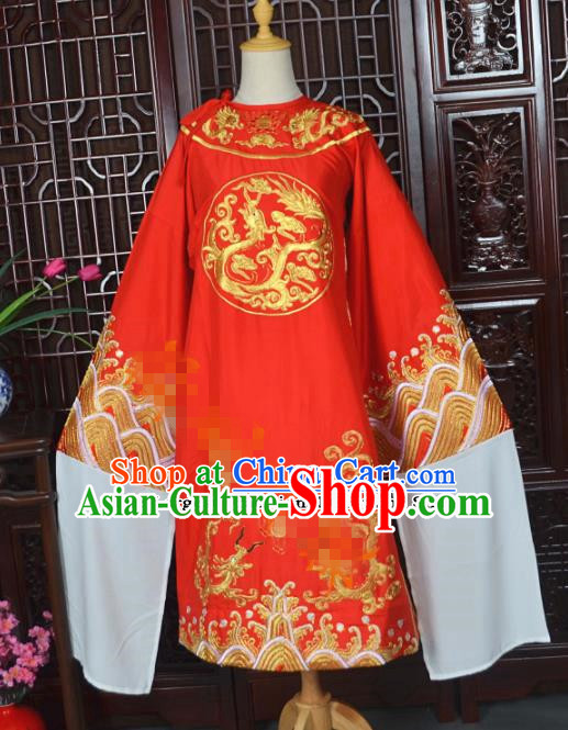 Traditional Chinese Beijing Opera Costumes Ancient Empress Red Dress for Adults