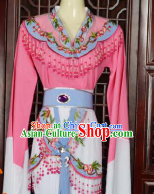 Traditional Chinese Beijing Opera Actress Costumes Ancient Peri Princess Pink Dress for Adults