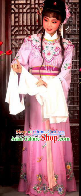 Traditional Chinese Peking Opera Actress Costumes Ancient Peri Princess Pink Dress for Adults