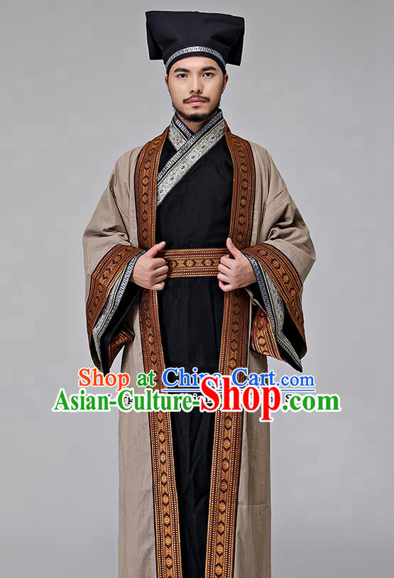 Traditional Chinese Song Dynasty Merchant Costumes Ancient Drama Swordsman Clothing for Men