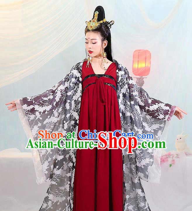 Chinese Traditional Tang Dynasty Princess Costumes Ancient Drama Peri Dress for Women