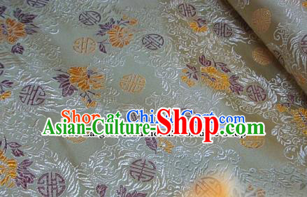 Traditional Chinese Royal Pattern Light Golden Brocade Tang Suit Fabric Silk Fabric Asian Material