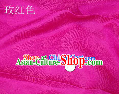 Traditional Chinese Royal Pattern Design Rosy Brocade Fabric Silk Fabric Chinese Fabric Asian Material