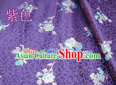 Traditional Chinese Royal Pattern Purple Brocade Tang Suit Fabric Silk Fabric Asian Material