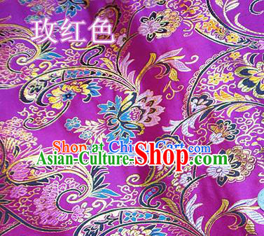 Traditional Chinese Royal Pattern Purple Brocade Tang Suit Fabric Silk Fabric Asian Material