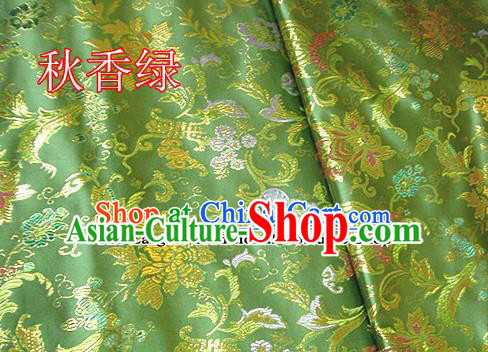 Traditional Chinese Light Green Brocade Tang Suit Palace Fabric Silk Fabric Asian Material