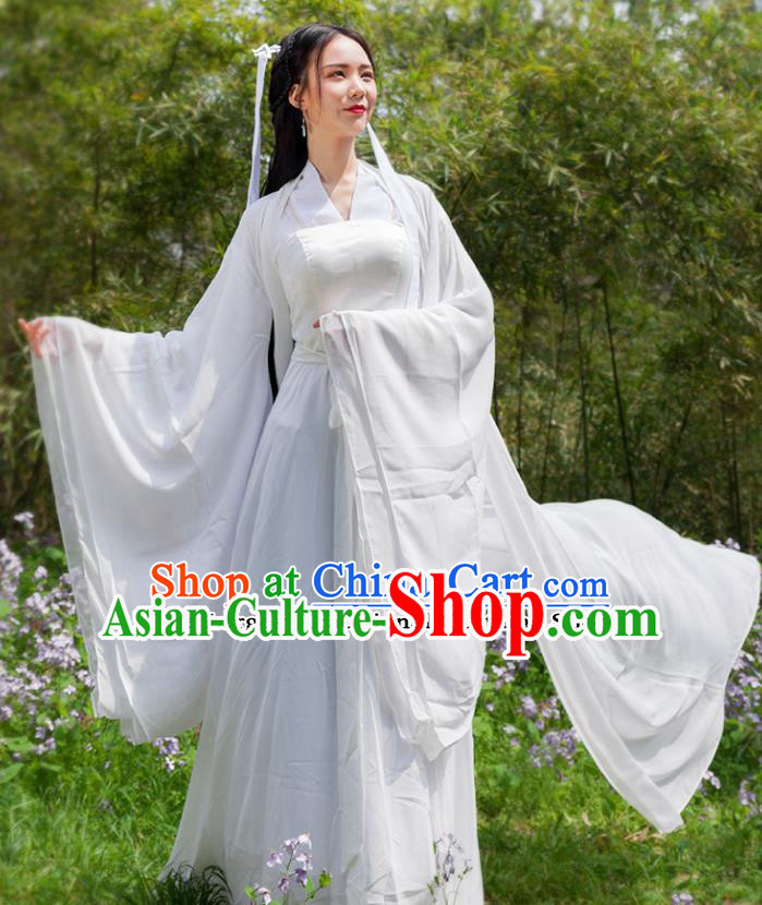 Chinese Ancient Swordswoman Little Dragon Maiden Hanfu Dress Traditional Song Dynasty Drama Knight Costumes for Women