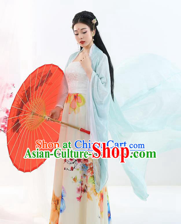 Chinese Traditional Ancient Drama Peri Court Lady Hanfu Dress Tang Dynasty Imperial Concubine Costumes for Women