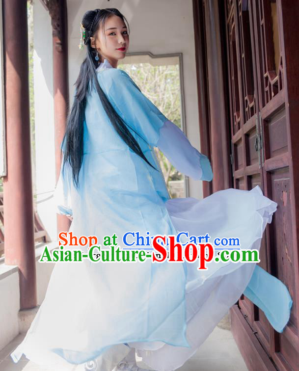 Chinese Ancient Drama Swordswoman Hanfu Dress Traditional Song Dynasty Female Knight Costumes for Women