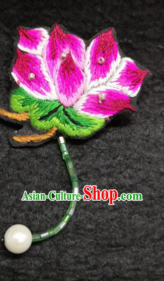 Chinese Traditional Jewelry Accessories Yunnan Minority Embroidered Brooch for Women