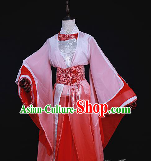 Chinese Traditional Ancient Swordswoman Princess Costumes for Women