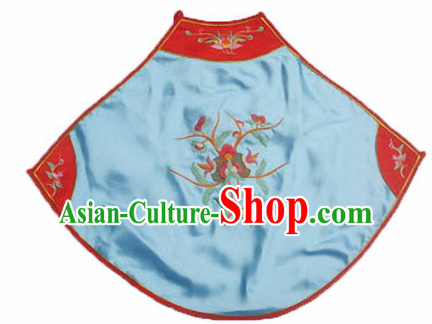 Chinese Traditional Underwear Ancient Costume Embroidered Blue Bellyband for Women