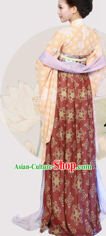 Chinese Traditional Hanfu Dress Ancient Tang Dynasty Imperial Consort Costumes for Women