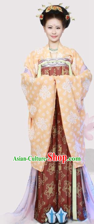 Chinese Traditional Hanfu Dress Ancient Tang Dynasty Imperial Consort Costumes for Women