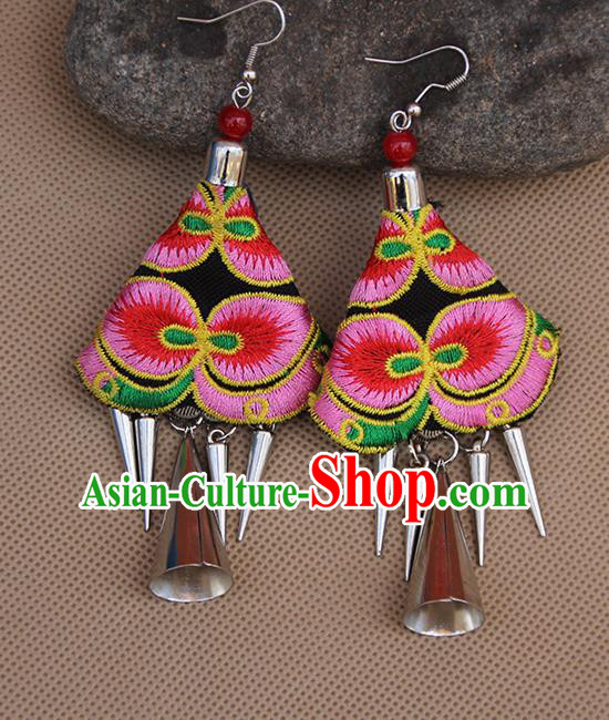 Chinese Traditional Ethnic Embroidered Earrings National Ear Accessories for Women