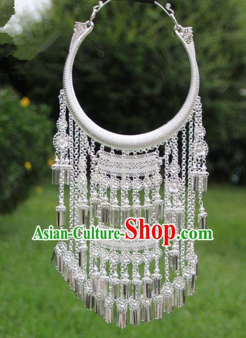 Chinese Traditional Miao Minority Tassel Necklace Ethnic Accessories for Women