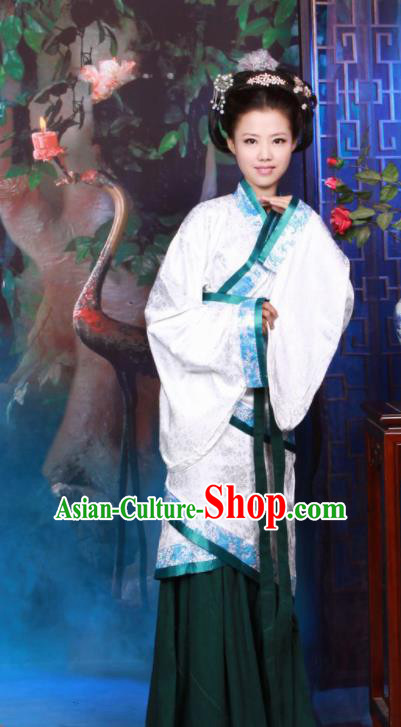 Chinese Traditional Han Dynasty Imperial Consort Historical Costumes Ancient Peri Hanfu Dress for Women
