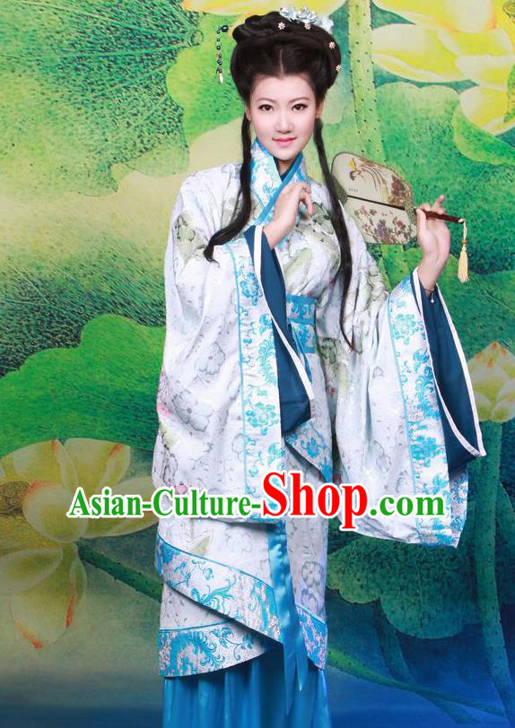Chinese Ancient Palace Musician Hanfu Dress Han Dynasty Imperial Consort Historical Costumes for Women