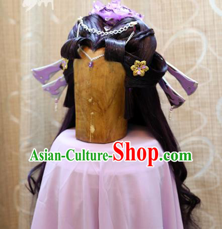 Ancient Chinese Costume hanfu Chinese Wedding Dress traditional china Cosplay Swordsman Wig Clothing