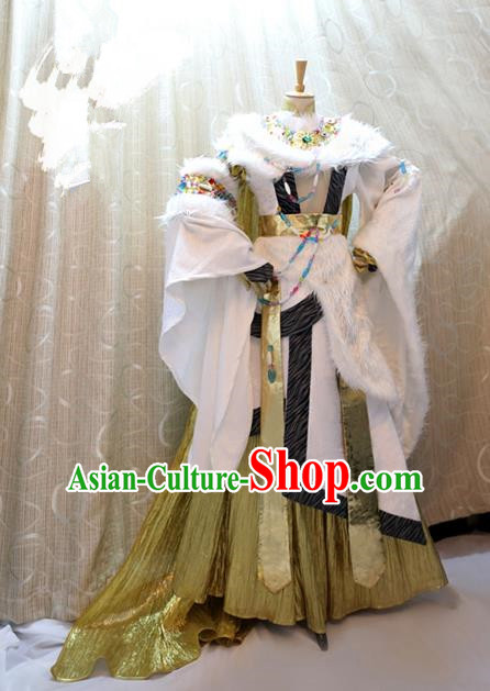 China Ancient Cosplay Swordswoman Clothing Traditional Han Dynasty Palace Princess Dress for Women