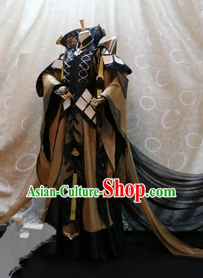 Ancient China Cosplay Royal Emperor Costumes Swordsman Clothing for Men