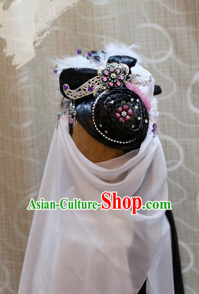 China Ancient Tang Dynasty Cosplay Princess Wig and Hair Accessories