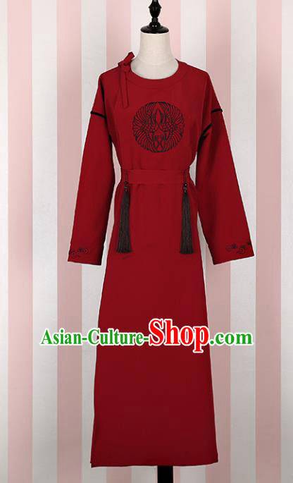 Ancient Chinese Tang Dynasty Imperial Bodyguard Swordsman Embroidered Costume for Men