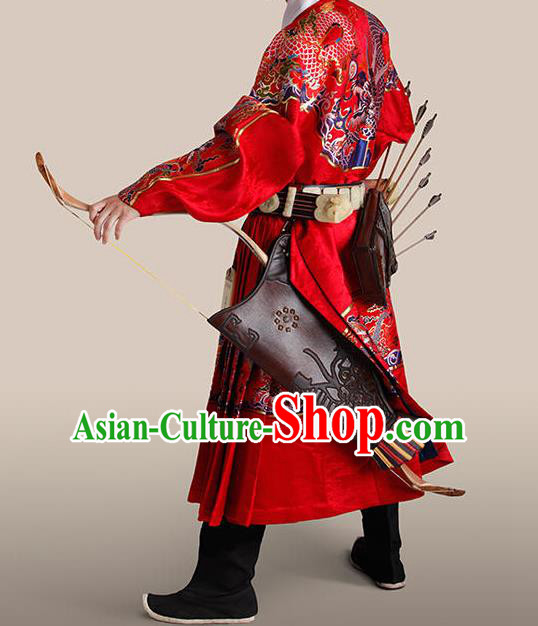 Ancient Chinese Ming Dynasty Imperial Bodyguard Swordsman Embroidered Costume for Men