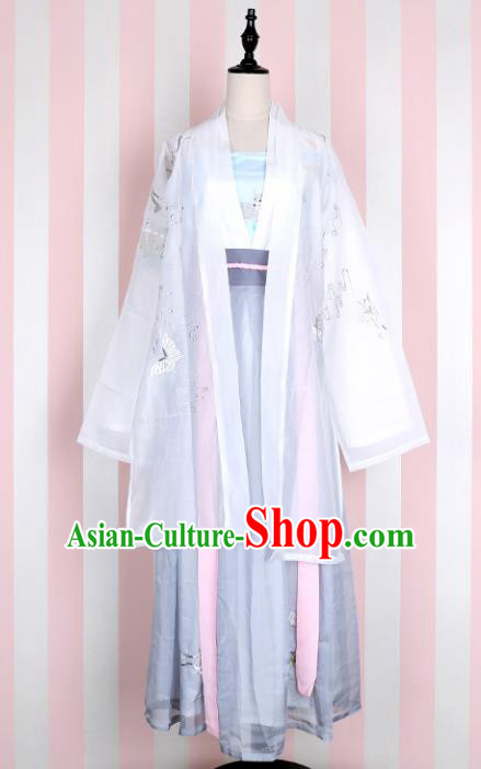 Ancient Chinese Song Dynasty Palace Lady Embroidered Costume, China Ancient Princess Clothing for Women