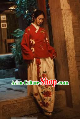 Ancient Chinese Ming Dynasty Nobility Lady Embroidered Costume, China Ancient Princess Clothing for Women