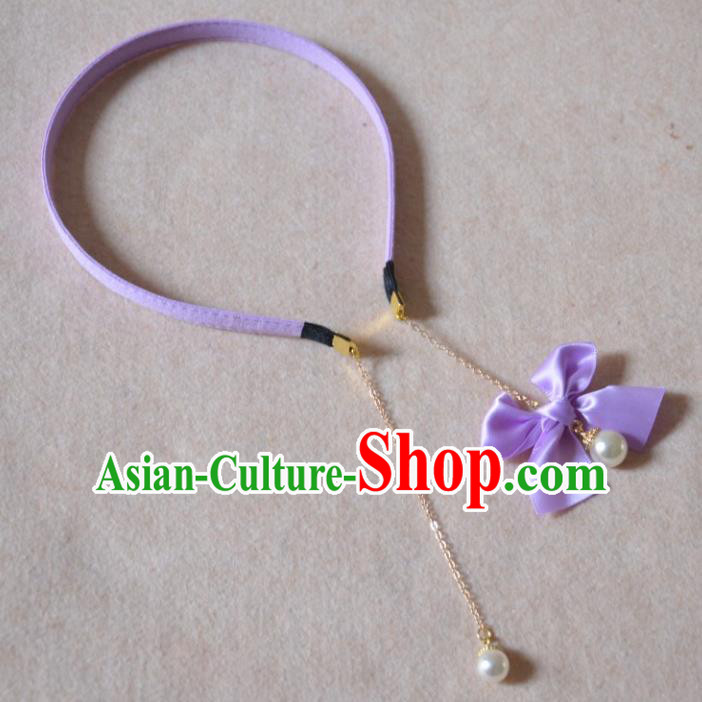 European Western Vintage Hair Accessories Renaissance Bride Purple Hair Clasp for Women