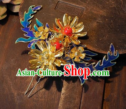 Chinese Handmade Classical Wedding Hairpins Ancient Hanfu Hair Accessories Hair Stick for Women