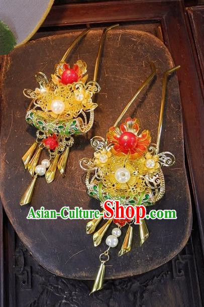 Chinese Handmade Classical Hairpins Ancient Hanfu Wedding Hair Clip Hair Accessories for Women