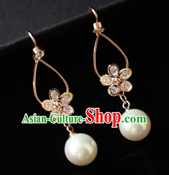 European Western Bride Vintage Accessories Crystal Golden Eardrop Renaissance Earrings for Women