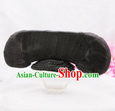 Handmade Chinese Ancient Wig Palace Qing Dynasty Palace Lady Wiggery Chignon for Kids