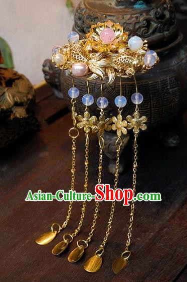 Chinese Handmade Classical Hair Accessories Phoenix Hair Comb Ancient Hanfu Hairpins for Women