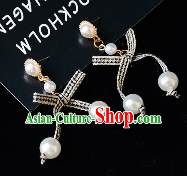 European Western Bride Vintage Pearls Earbob Accessories Renaissance Earrings for Women