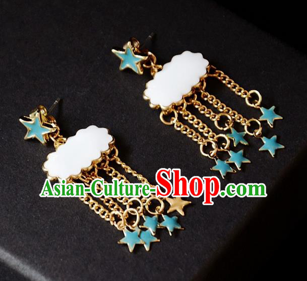 European Western Bride Vintage Stars Cloud Earbob Accessories Renaissance Earrings for Women