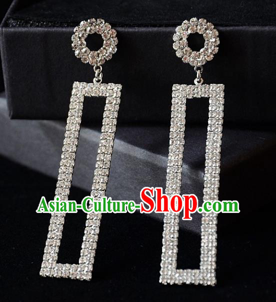 European Western Bride Vintage Accessories Renaissance Crystal Earrings for Women