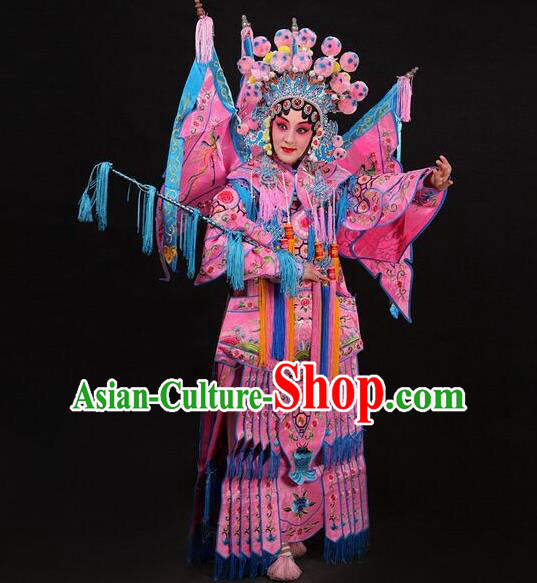 Traditional Chinese Beijing Opera Swordplay Costume Peking Opera Blues Embroidered Clothing for Women