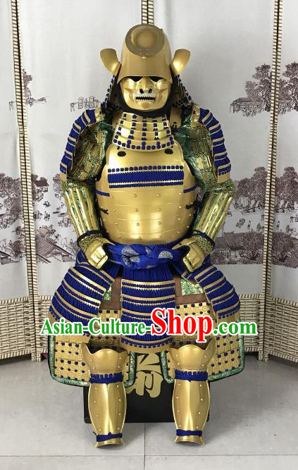 Traditional Chinese Stage Performance Costume Ancient Warrior Helmet and Armour for Men