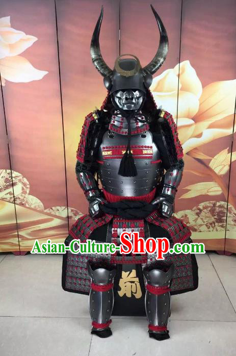 Traditional Chinese Stage Performance Costume Ancient Warrior Helmet and Armour
