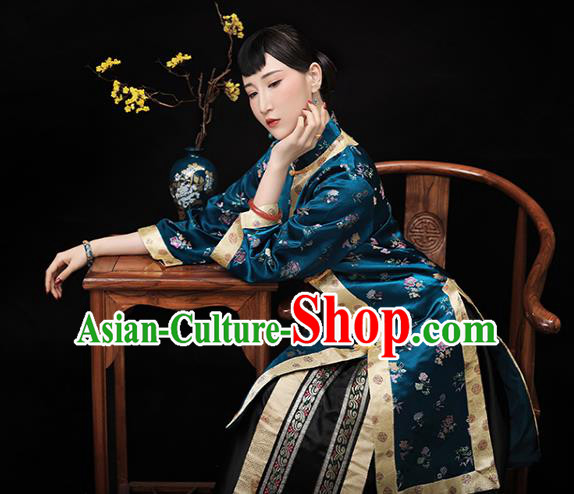 Traditional Chinese Republic of China Costume Ancient Young Mistress Embroidered Xiuhe Suit for Women