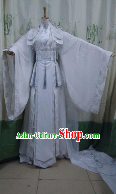 China Ancient Cosplay Swordswoman Costume Traditional Female Knight-errant Hanfu Dress for Women