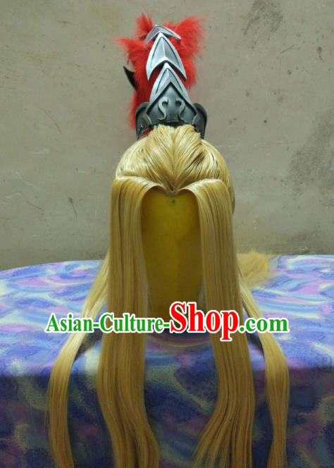 Traditional China Ancient Cosplay Prince Wig and Hair Accessories Hairpins for Men