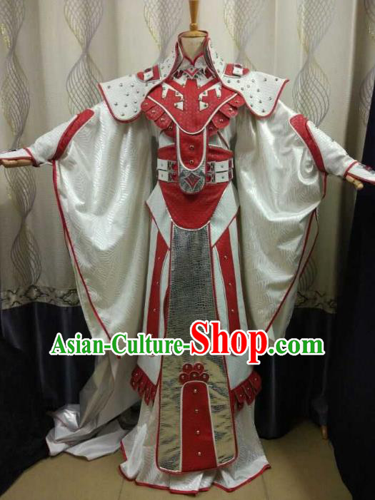 China Ancient Cosplay Swordsman General Costume Knight Fancy Dress for Men